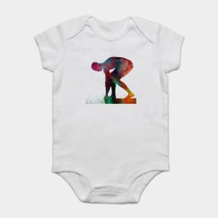 Swimmer sport art #swimmer #sport Baby Bodysuit